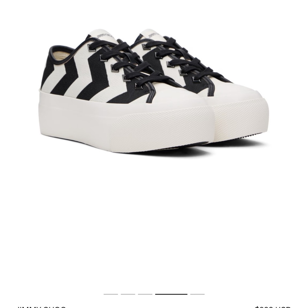 JIMMY CHOO
White & Black Palma Maxi Sneakers